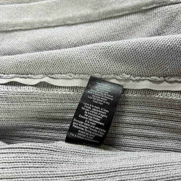 Spanner Sport Knit Jacket Women Size Small Ribbed Gray Asymmetrical Zip Sweater - Picture 10 of 13